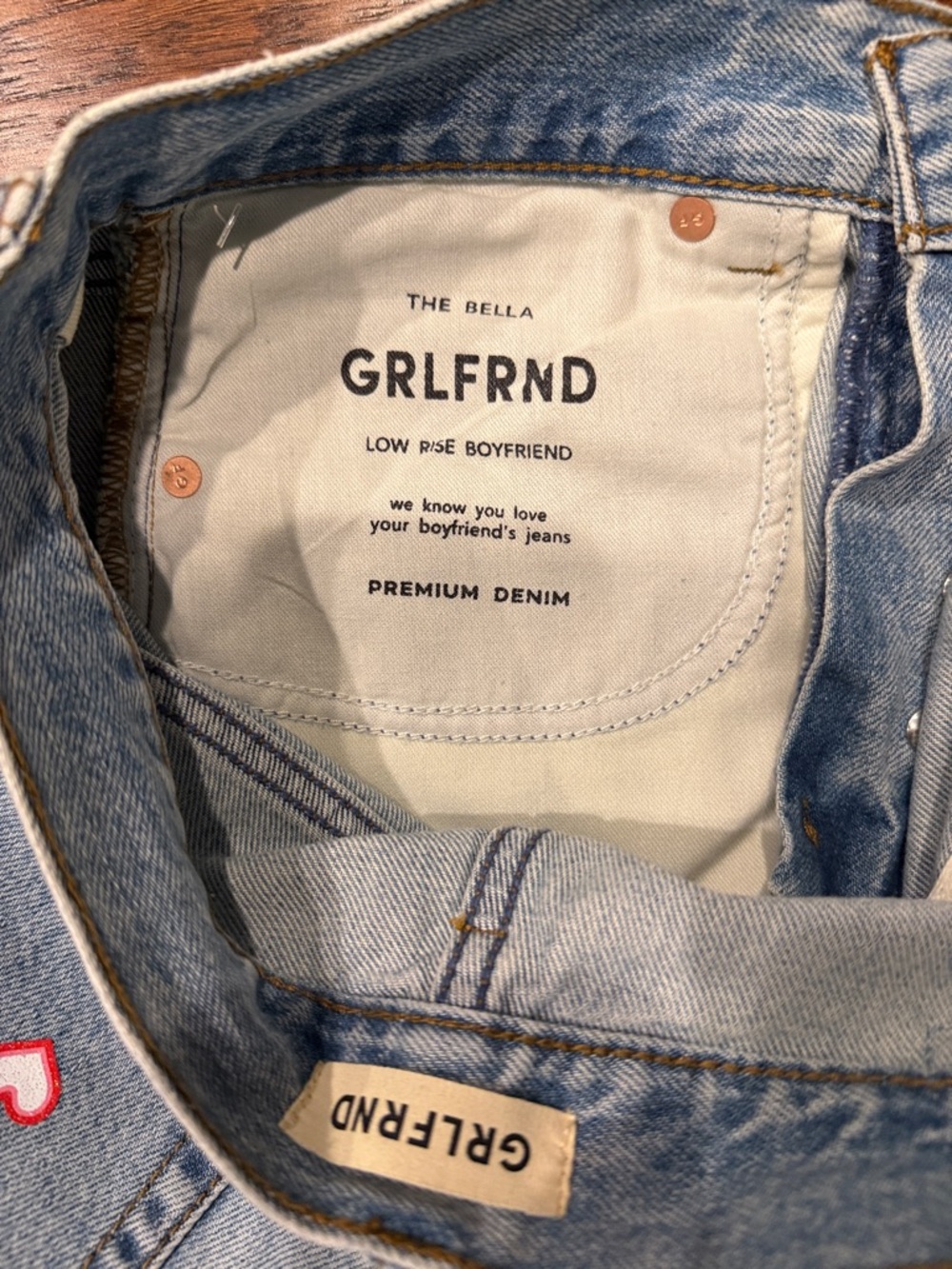 GRLFRND-Bella Low Rise Boyfriend in Chelsea Market With Rips - Picture 13 of 14